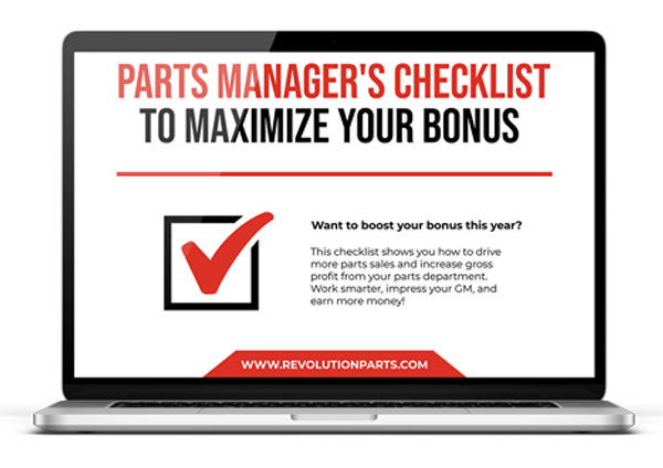 Parts Manager’s Checklist to Maximize Your Bonus This Year