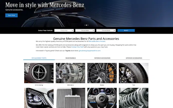 Shop OEM Mercedes Parts and Accessories Online